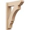 Ekena Millwork 6-in W x 20-in D x 28-in H Balboa Slat Rough Cedar Woodgrain TimberThane Outlooker, Primed Tan OUTUR060X20X28BOA24RCPR - alternate 1